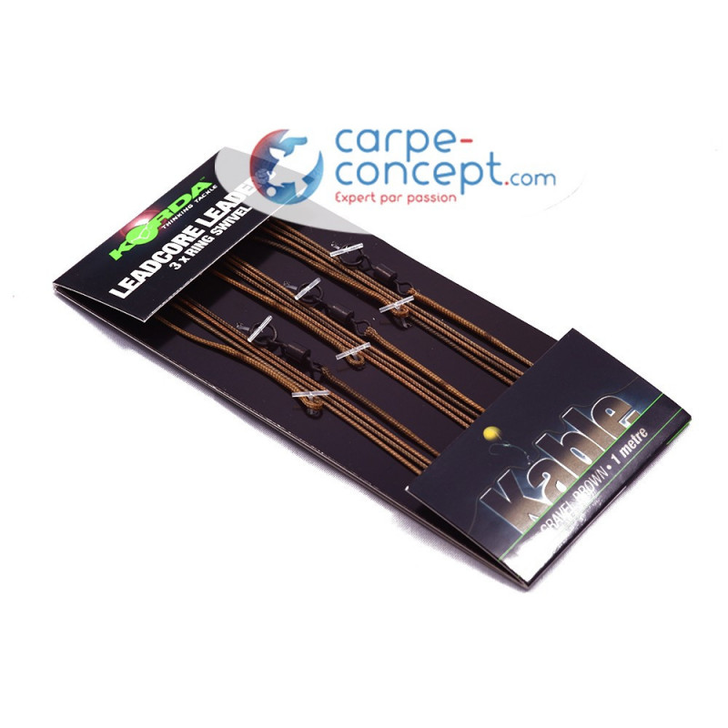 KORDA Leadcore leaders with swivel