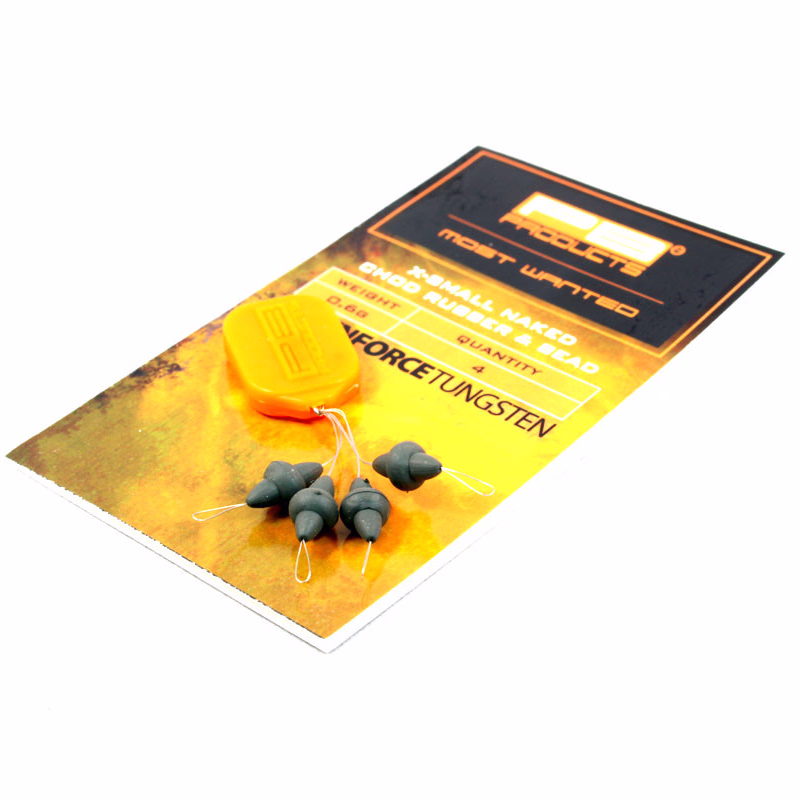PB PRODUCTS Tungsten X-Small Naked Chod Rubber & Bead