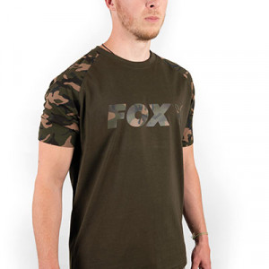 FOX T-Shirt Raglan Khaki/Camo 1
