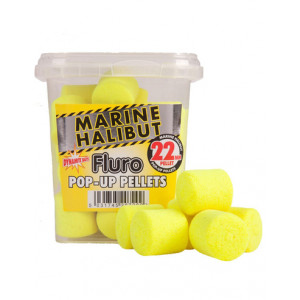 DYNAMITE BAITS Marine Halibut Fluro Pop-up Pellet 22mm Jaune 1