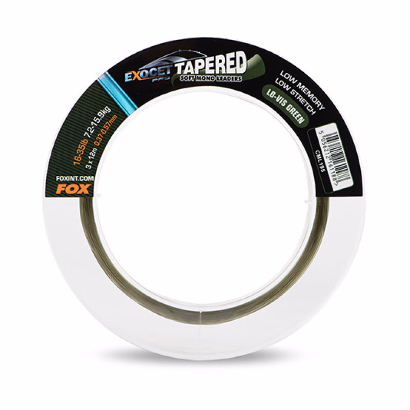 FOX Exocet Pro Tapered Leader Lo-vis Green 16-35lb
