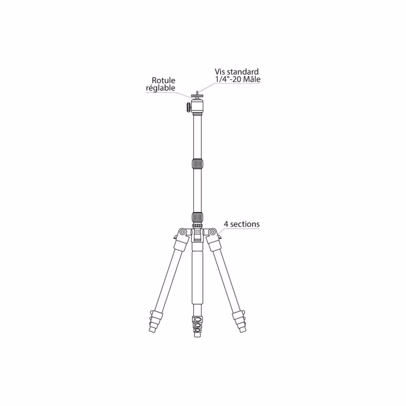 DEEPER Trepied Fixation Amplificateur Wifi et Smartphone