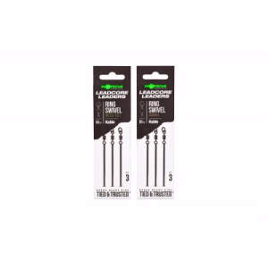 KORDA  Kable Leadcore Leader Ring Swivel Weed 50cm