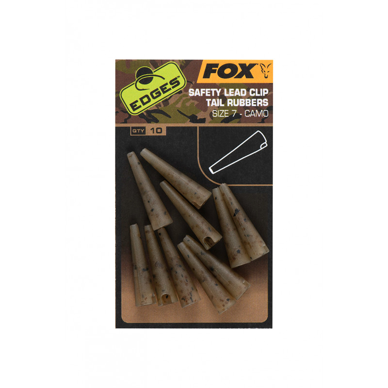 FOX Edges Safety Camo Lead Clip Tail Rubbers Size7