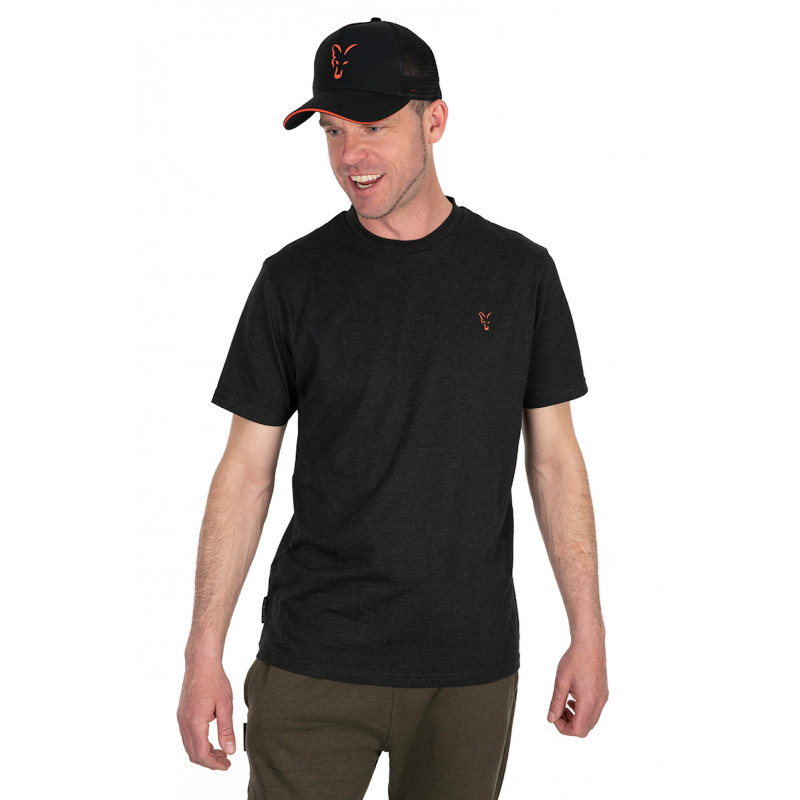 FOX T-shirt Black/Orange