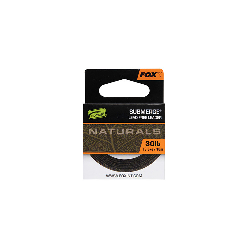 FOX Submerge Lead Free Leader Naturals 50lb 10m