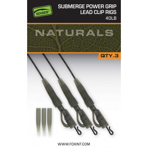 FOX Submerge PowerGrip Lead Clip Rigs 40Lb Naturals 2