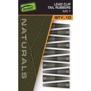FOX Lead Clip Tail Rubbers Size7 Naturals