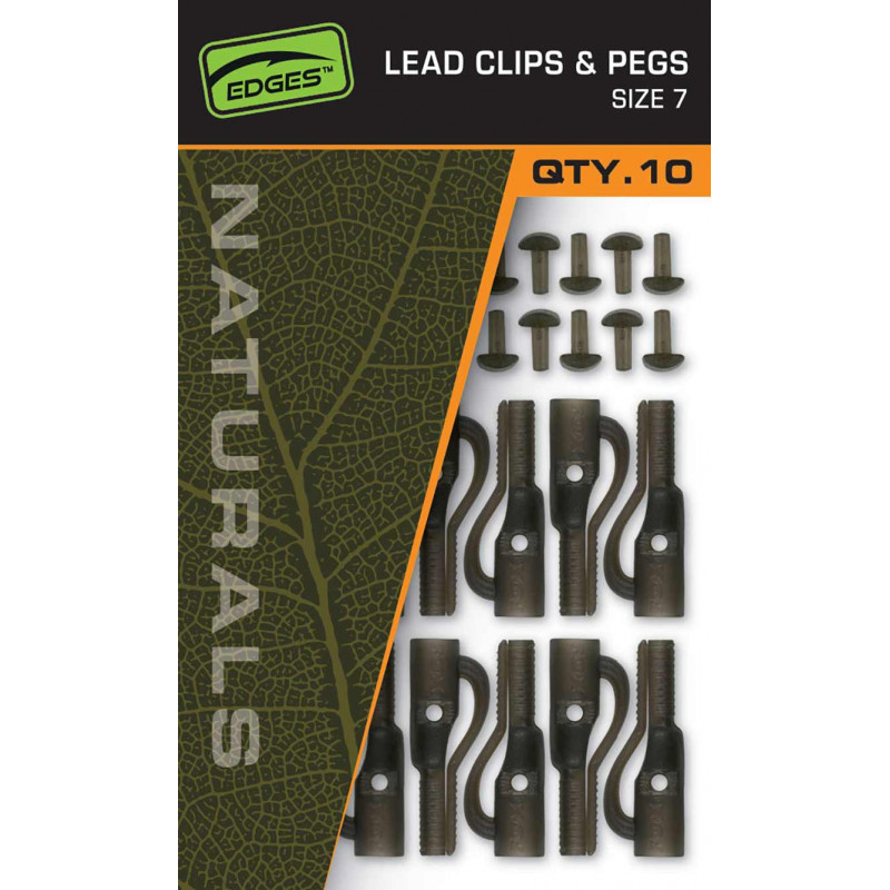 FOX Lead Clips & Pegs  Size7 Naturals