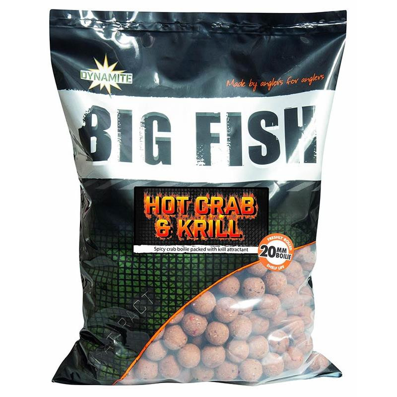 DYNAMITE BAITS Hot Crab & Krill Boilies 15mm 1kg