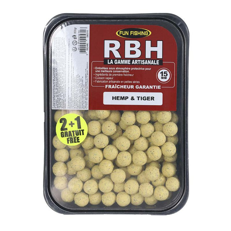 FUN FISHING RBH Boilies Hemp & Tiger 20mm 1kg