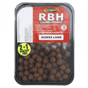 FUN FISHING RBH Boilies Scopex & Liver 15mm 1kg 1