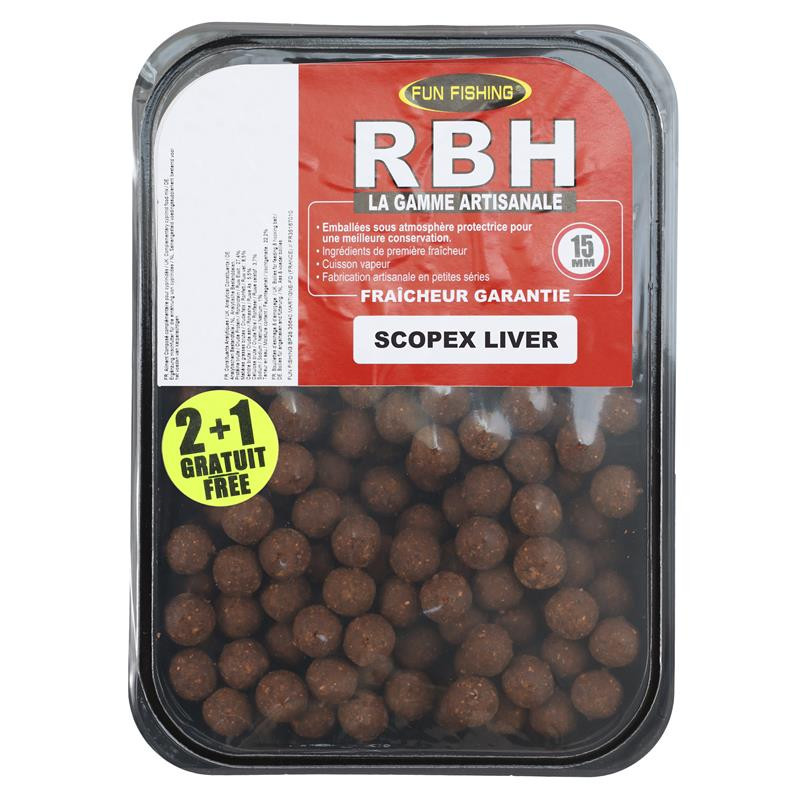 FUN FISHING RBH Boilies Scopex & Liver 15mm 1kg