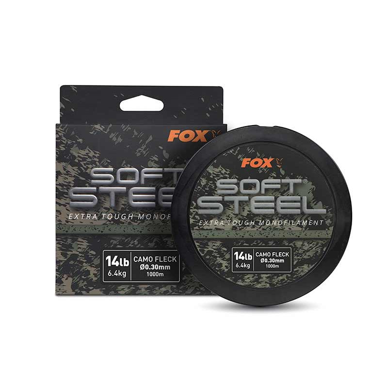 FOX Soft Steel Fleck Camo Mono 18lb