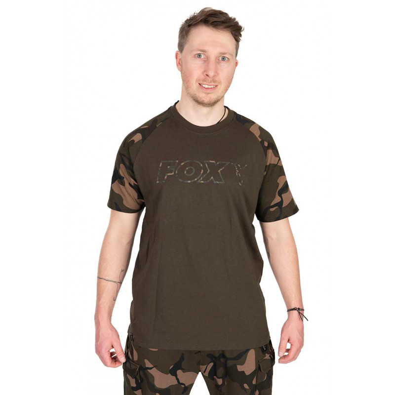 FOX Camo Outline Print T-Shirt Khaki**