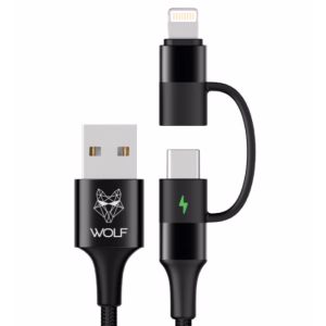 WOLF Powertech 2 in 1 Charging Cable