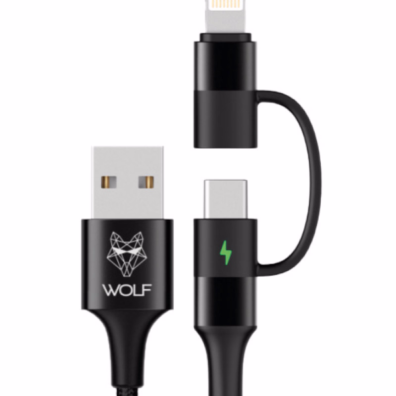 WOLF Powertech 2 in 1 Charging Cable