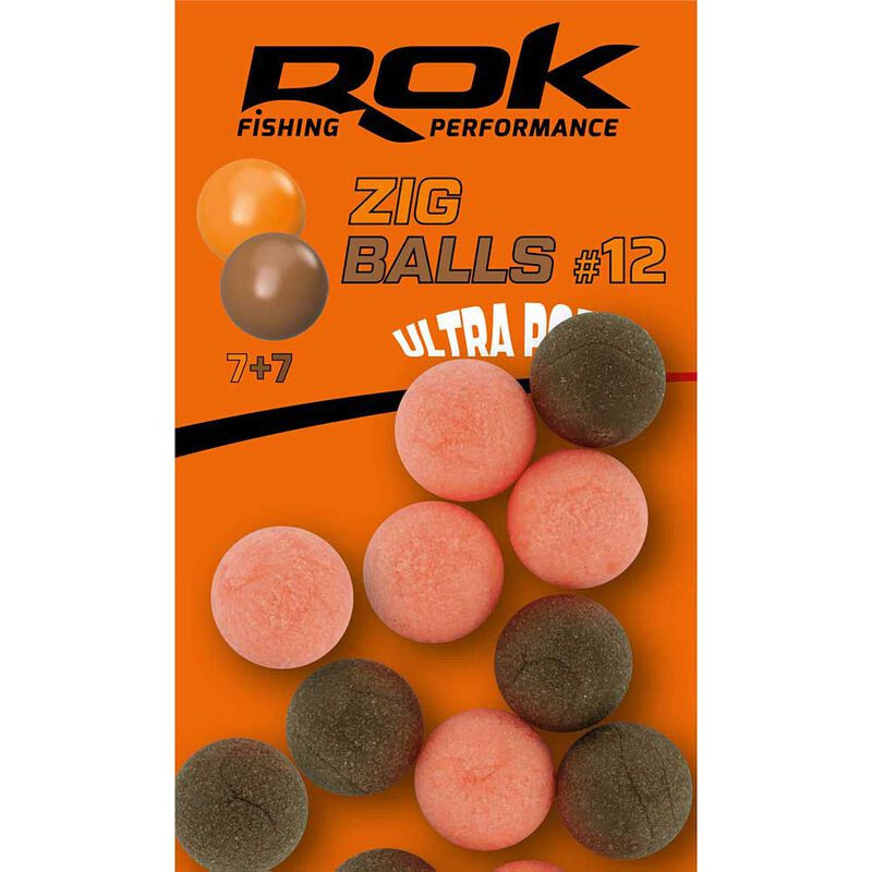 ROK Zig Ball Taille12 Orange/Marron x14