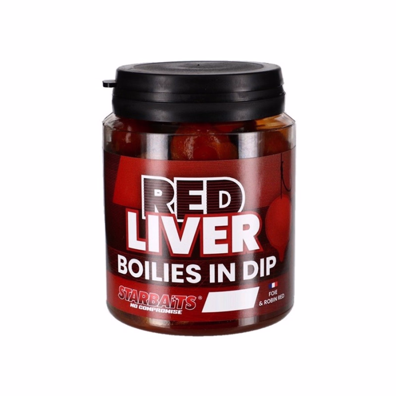 STARBAITS Red Liver Boilies In Dip 20mm