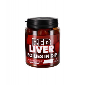 STARBAITS Red Liver Boilies In Dip 24mm 1