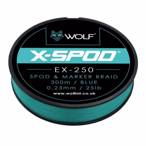 WOLF EX250 X-Spod & Marker Braid 25lb 300m Blue
