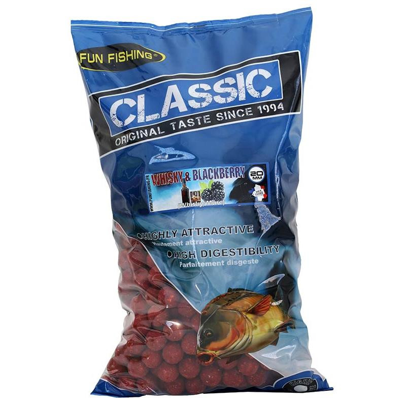 FUN FISHING Classic Bouillettes Whisky Blackberry 4kg