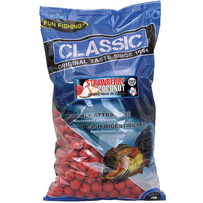 FUN FISHING Classic Bouillettes Strawberry Coconut 4kg