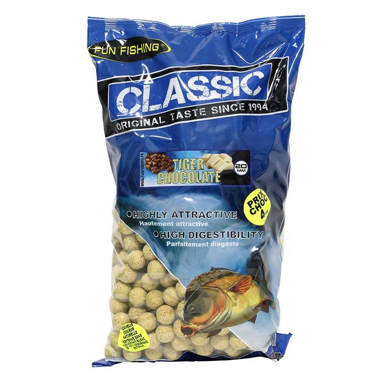 FUN FISHING Classic Bouillettes Tiger Chocolat 4kg