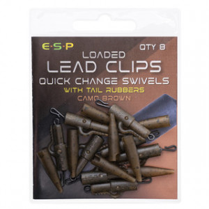 ESP Loaded Lead Clips Quick Change Swivels Brown 1
