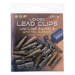 ESP Loaded Lead Clips Uni Link Swivels Brown 1