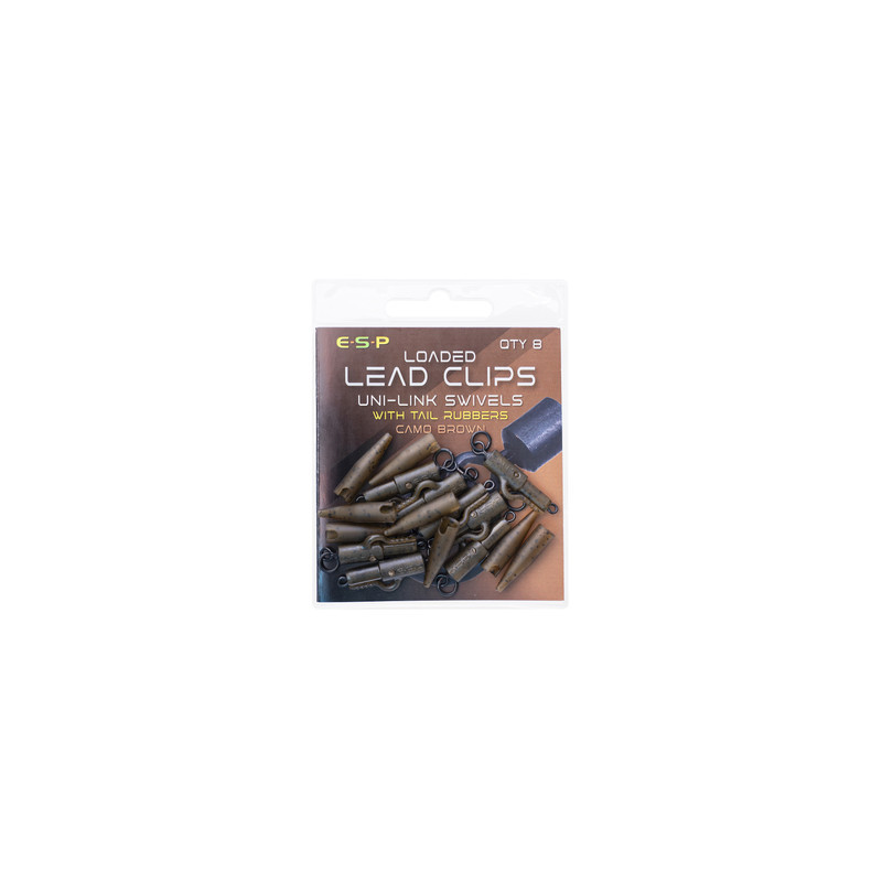 ESP Loaded Lead Clips Uni Link Swivels Green