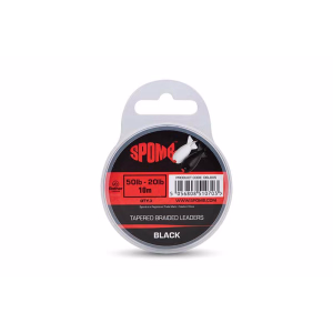 SPOMB Tapered Braided Leaders 50lb-20lb 10m Black