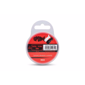 SPOMB Tapered Braided Leaders 50lb-20lb 10m Red