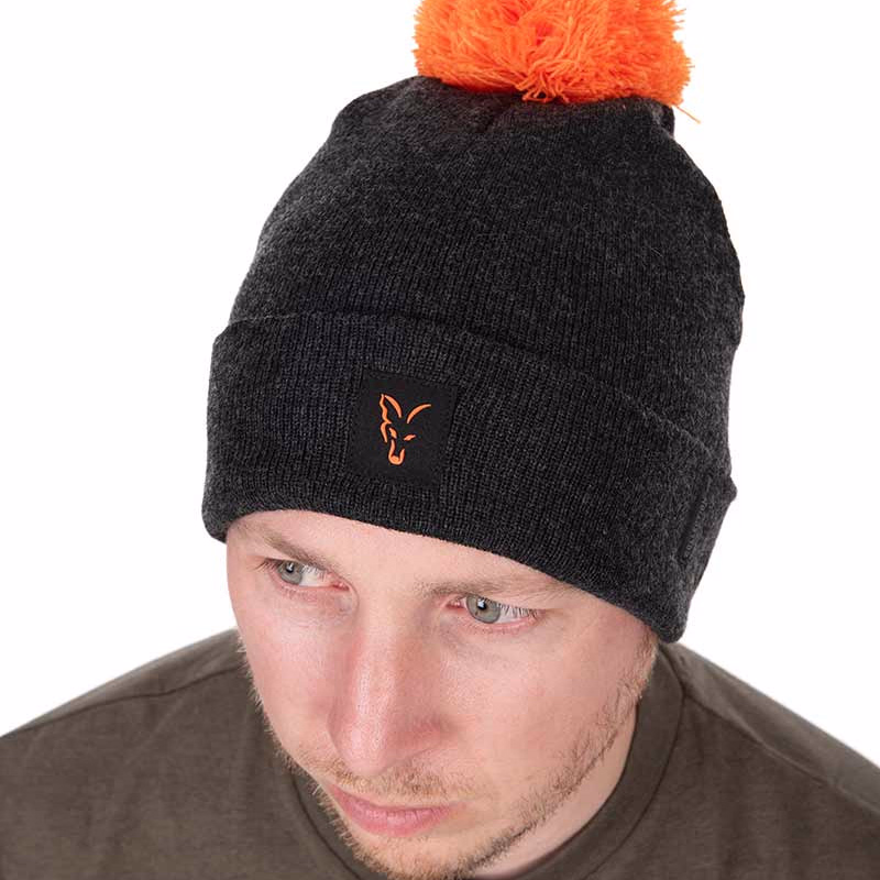 FOX Collection Bobble Hat Black/Orange