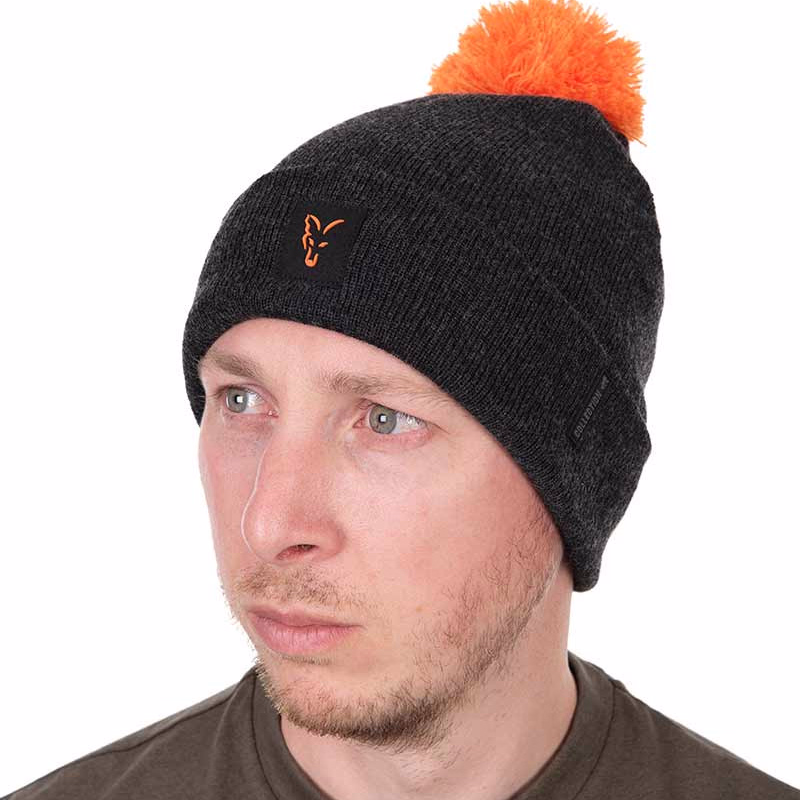 FOX Collection Bobble Hat Black/Orange