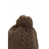 FOX Beanie Kable Knit Bobble Khaki