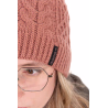 FOX Beanie Cable Knit Bobble Dusty Rose