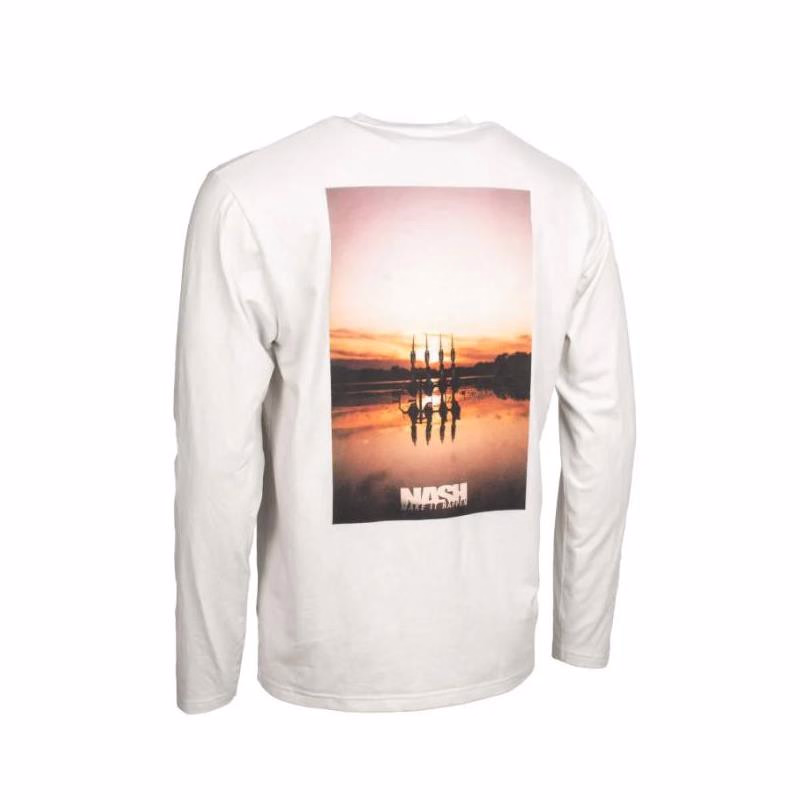 NASH Make It Happen Sunset Long Sleeve T Shirt Ecru