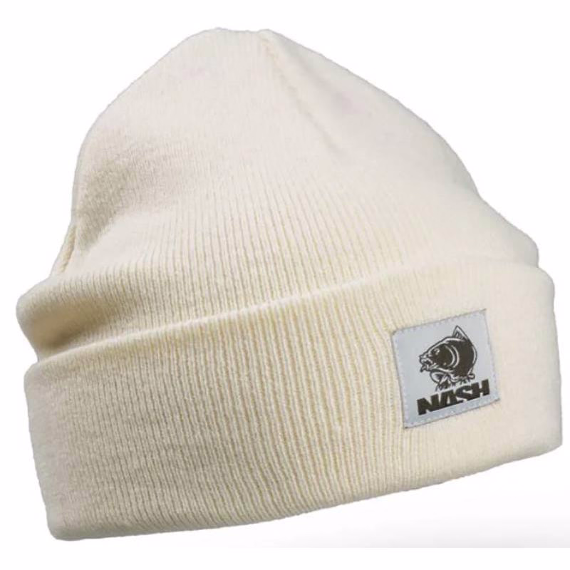 NASH Make it Happen Badge Beanie Hat Ecru