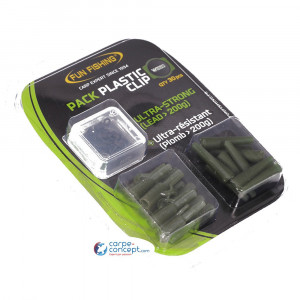 FUN FISHING Pack plastic clip x10  weed  1