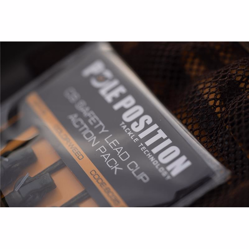 POLE POSITION LEADCLIP SET + LEADER 65LB SILT