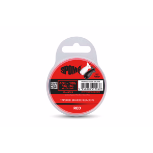 SPOMB Tapered Braided Leaders Red 40lb-18lb