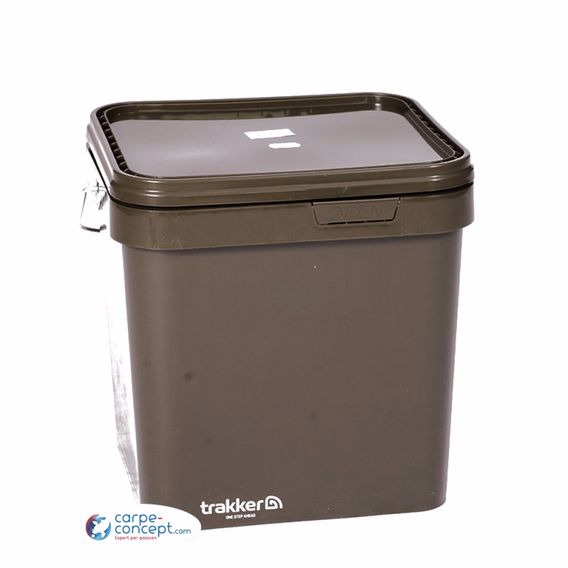 TRAKKER Olive Square Container 17lt seau
