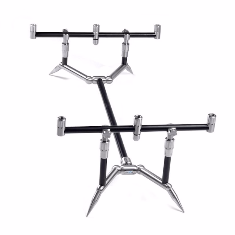 SUMMIT TACKLE Low pro pod fixed 3 Rod Cobalt Black**