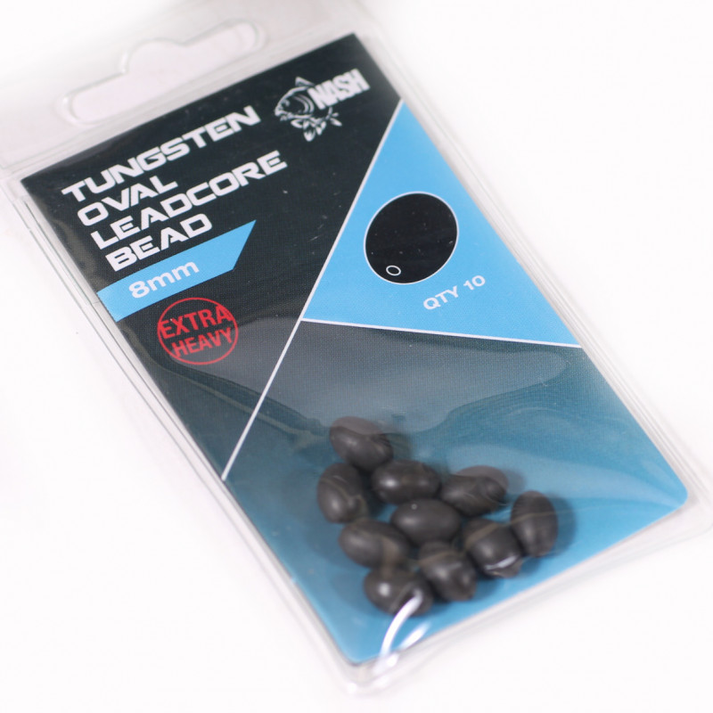 NASH Tungsten Oval leadcore beads 8mm