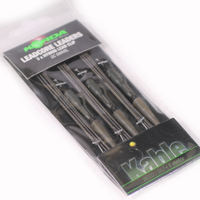 KORDA Leadcore Leader Hybrid lead clip QC Swivel Weed