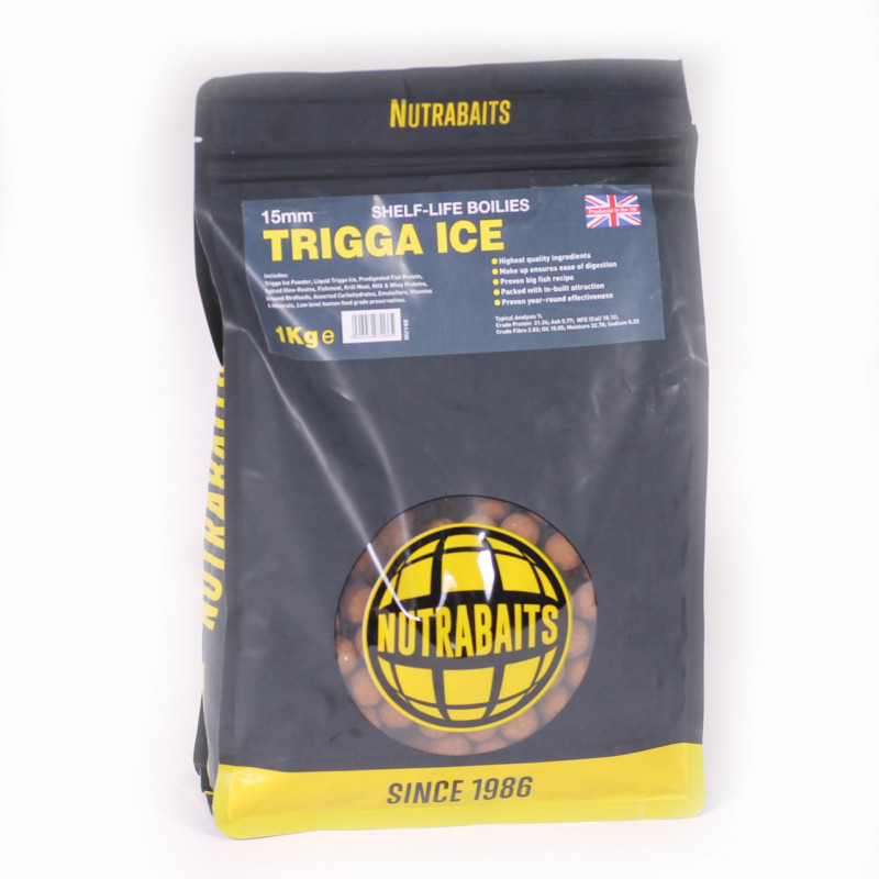 NUTRABAITS Boilies Trigga Ice 18mm 1kg